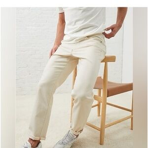 UpWest Ecru Vintage Straight Leg Denim mens Jeans MEDIUM